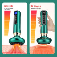 Chinese Electric Massager Guasha anti Cellulite Vacuum Suction Cup Beauty Health Scraping Infrared Heat Slimming Massage Thera